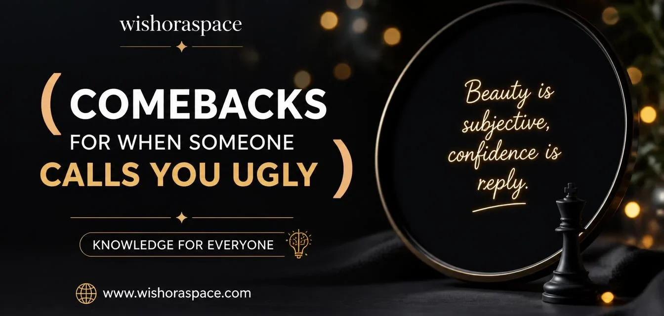 comebacks for when someone calls you ugly