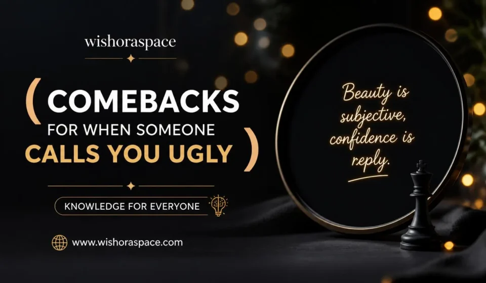 comebacks for when someone calls you ugly