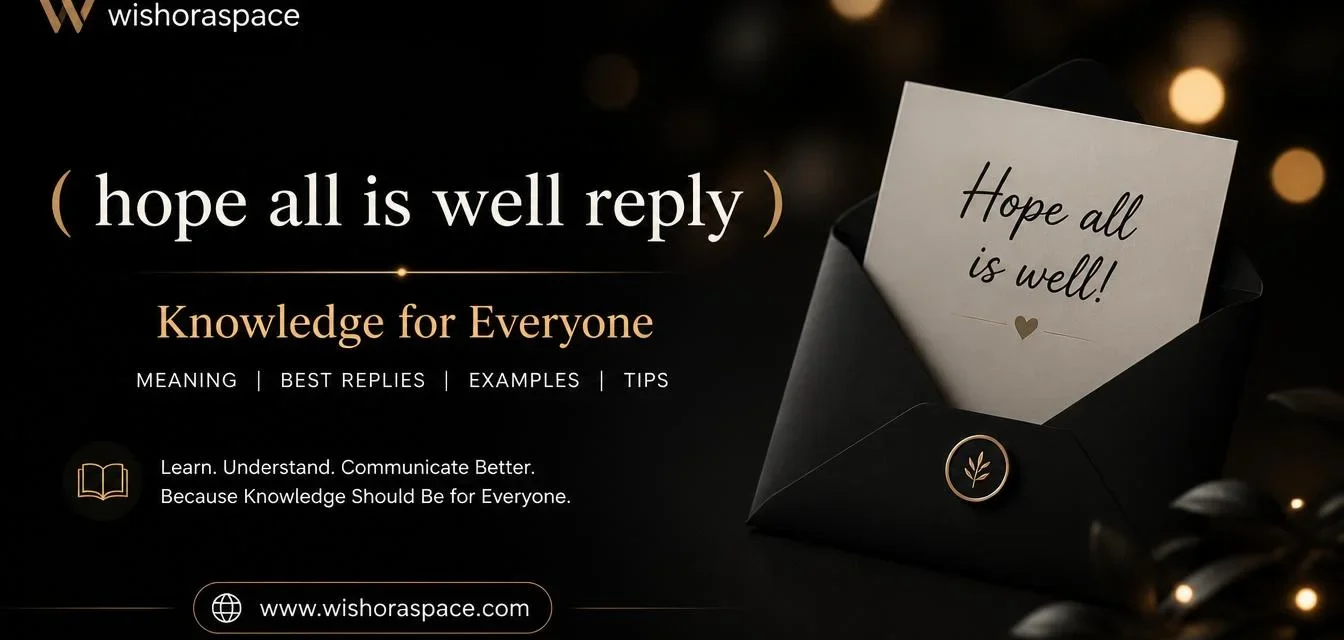 hope all is well reply