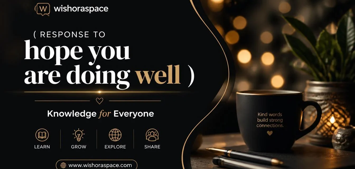 response to hope you are doing well