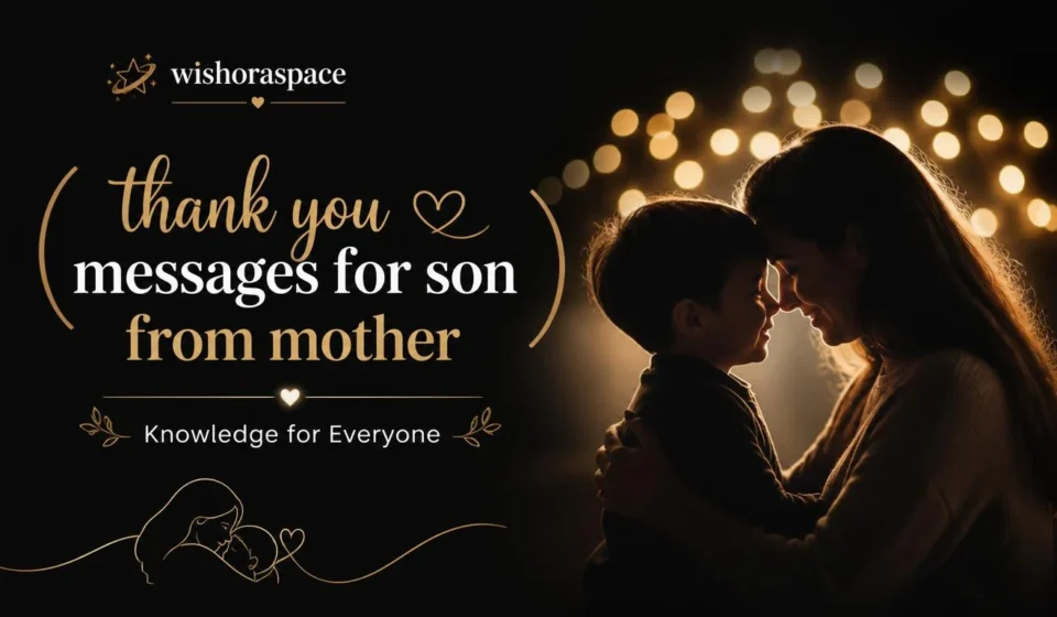 thank you messages for son from mother
