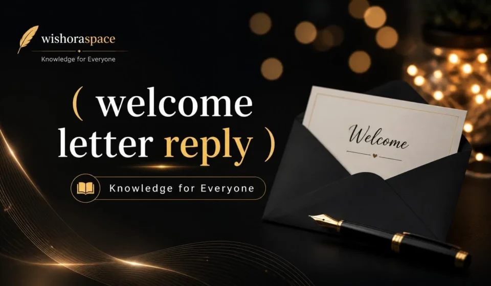 welcome letter reply