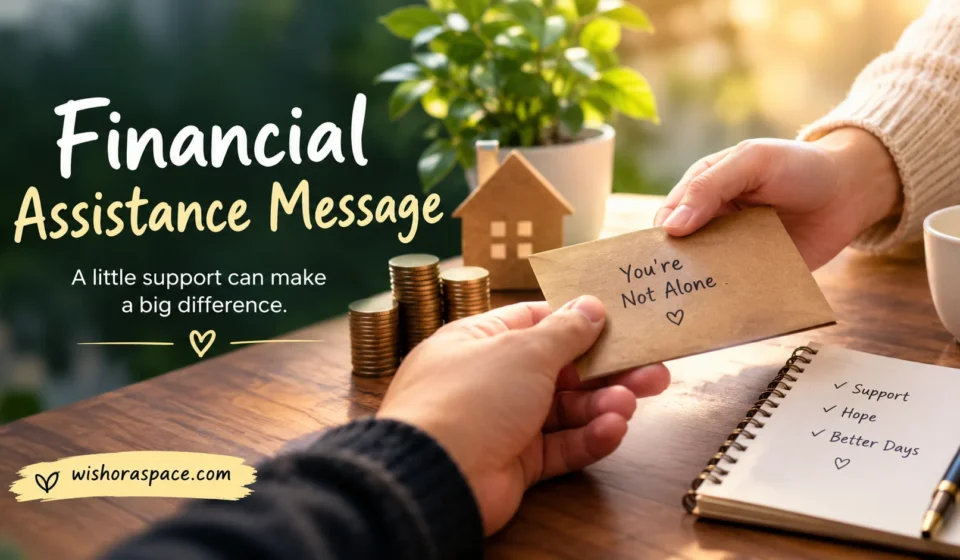 financial assistance message