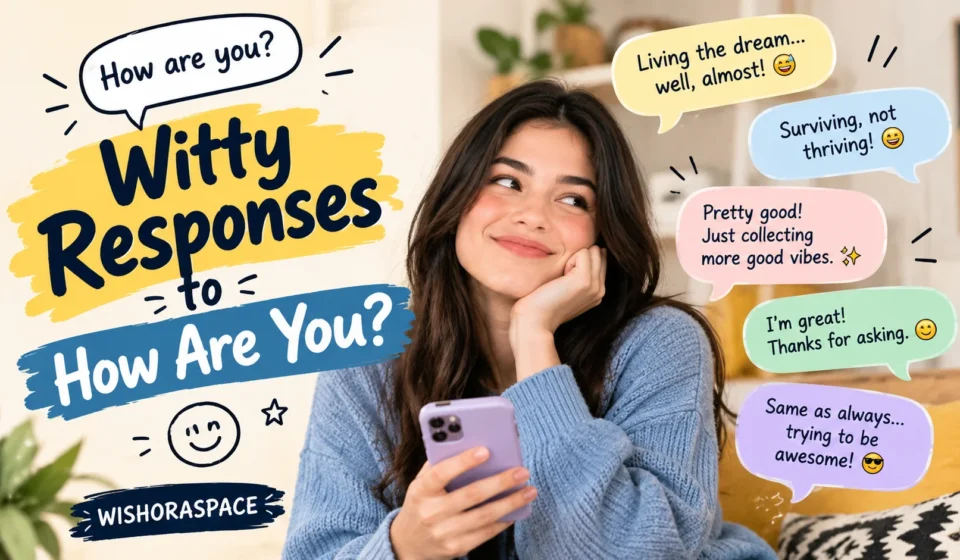 witty responses to how are you